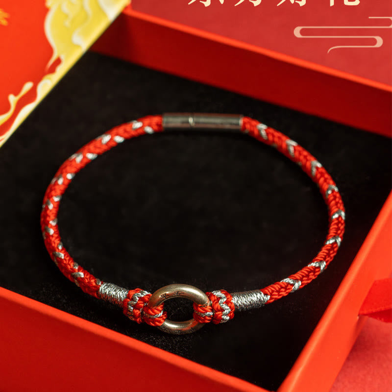 Bransoletka Buddha Stones Red String 925 ze srebra próby 925 Safe Luck - image 12