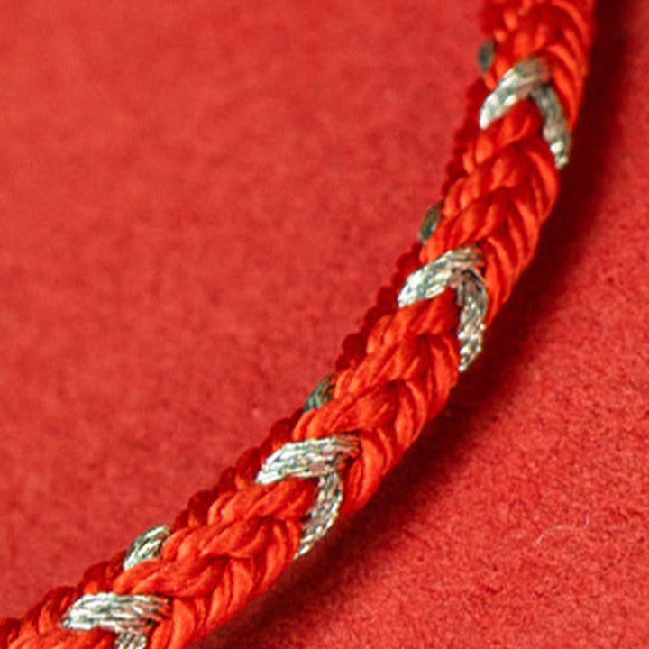 Bransoletka Buddha Stones Red String 925 ze srebra próby 925 Safe Luck
