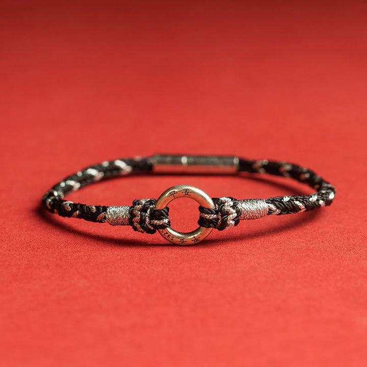 Bransoletka Buddha Stones Red String 925 ze srebra próby 925 Safe Luck