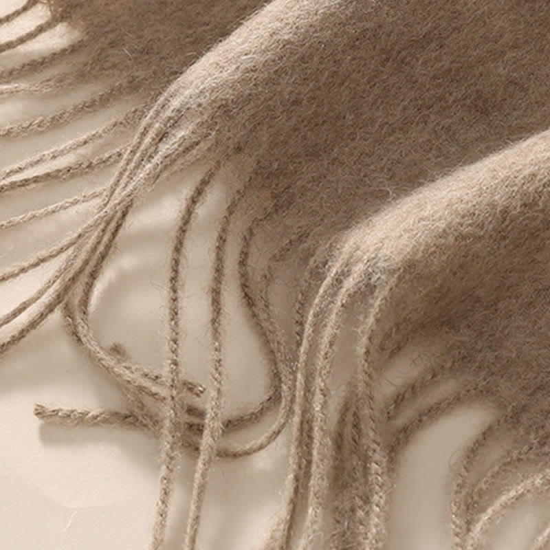 Szal z wełny z Buddha Stones , haftowany frędzel z begonią, zimowy, przytulny szalik podróżny - image 3