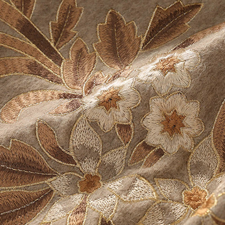 Szal z wełny z Buddha Stones , haftowany frędzel z begonią, zimowy, przytulny szalik podróżny - image 4