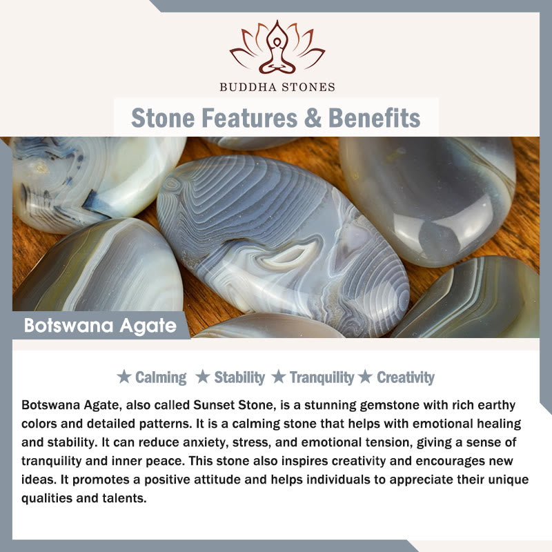 Buddha Stones Botswana Agat Czerwony Agat Cesarski Kamień Kreatywność Bransoletka Potrójnie Owijana