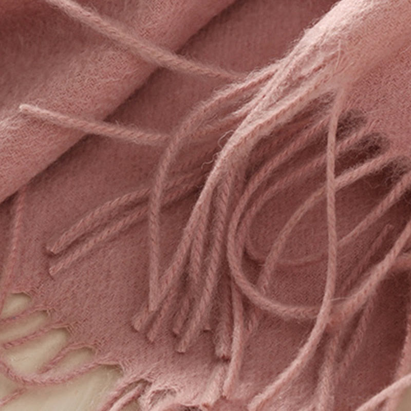 Buddha Stones Wełniany Szal Lotos Haftowany Chwost Zimowy Przytulny Szalik Podróżny Otulacz - image 9