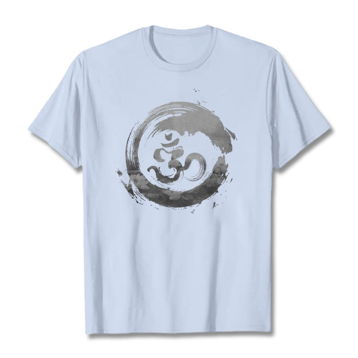 Koszulka z bawełny z motywem Buddha Stones Om Lotus - Jasnoniebieski - 2XL - image 10