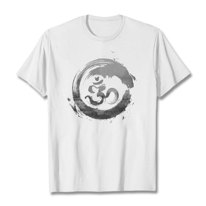 Koszulka z bawełny z motywem Buddha Stones Om Lotus - Biały - 2XL - image 5