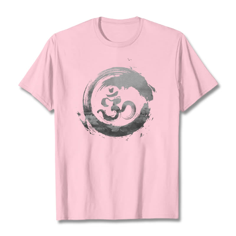 Koszulka z bawełny z motywem Buddha Stones Om Lotus - Jasnoróżowy - 2XL - image 15
