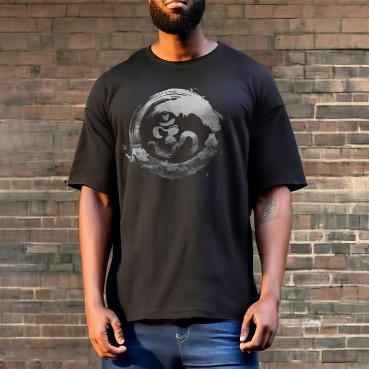 Koszulka z bawełny z motywem Buddha Stones Om Lotus - image 4