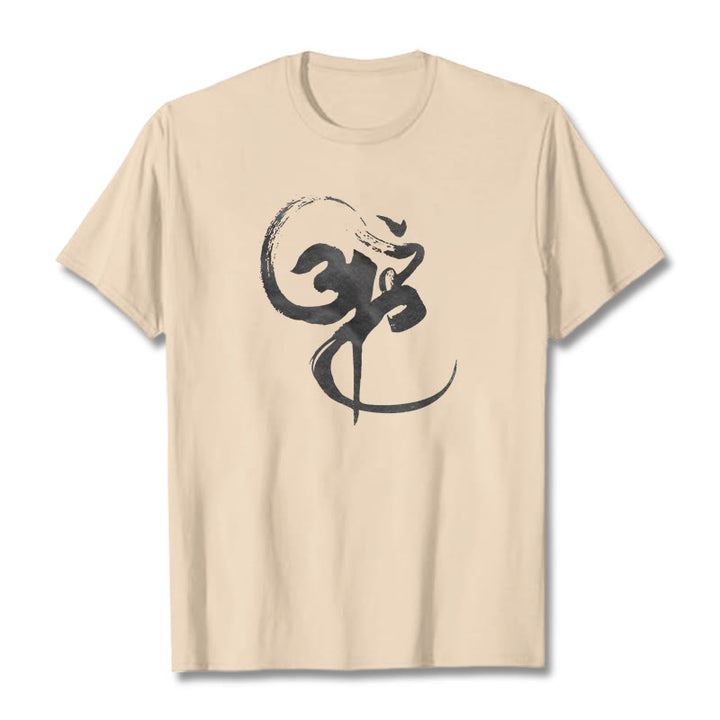 Koszulka z nadrukiem Buddha Stones Om Design Cotton Tee - For - 2XL - image 11