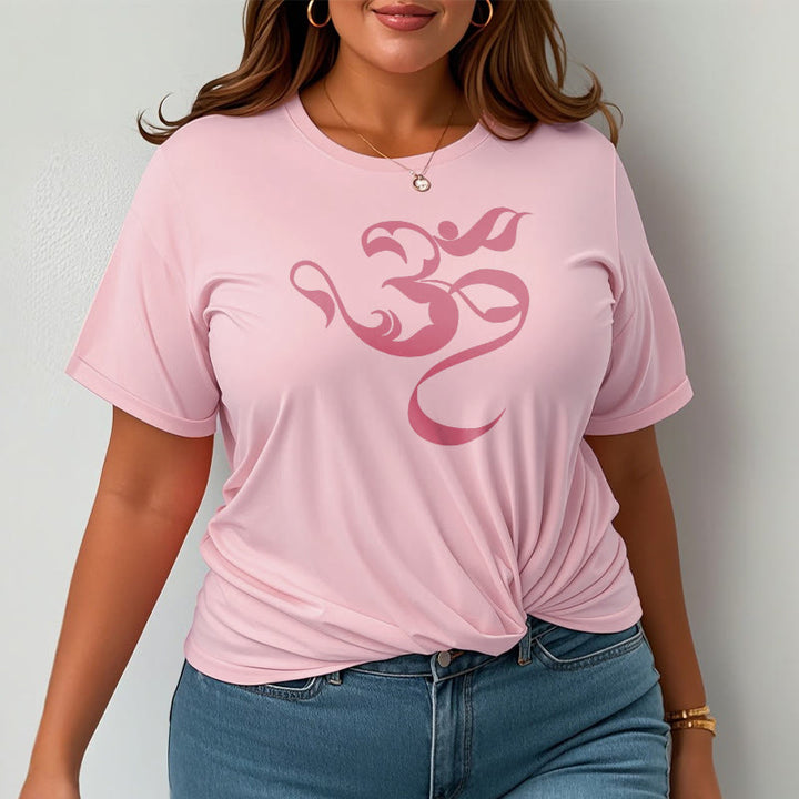 Koszulka z nadrukiem Buddha Stones Om Figura Projekt Bawełny T-shirt - image 16