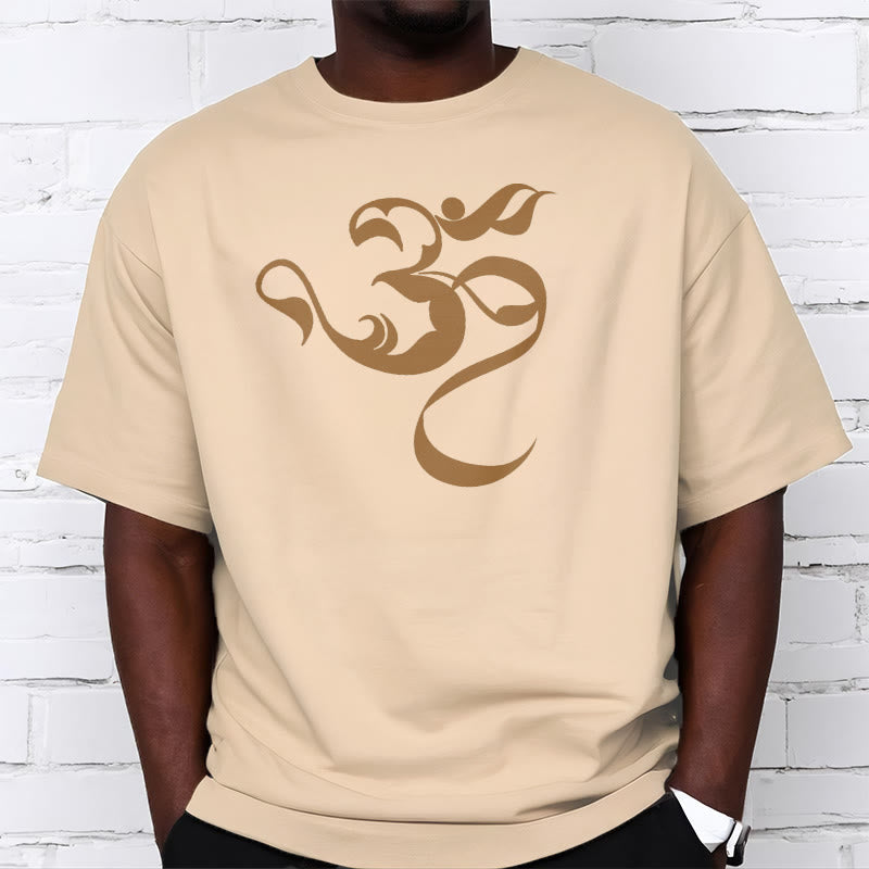 Koszulka z nadrukiem Buddha Stones Om Figura Projekt Bawełny T-shirt - image 12