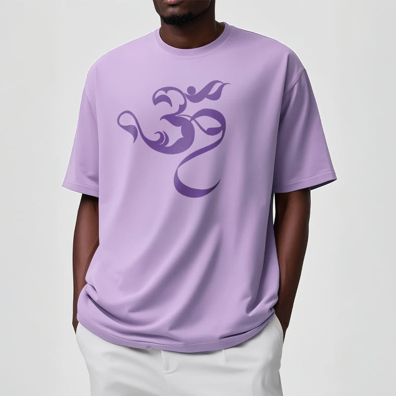 Koszulka z nadrukiem Buddha Stones Om Figura Projekt Bawełny T-shirt - image 14