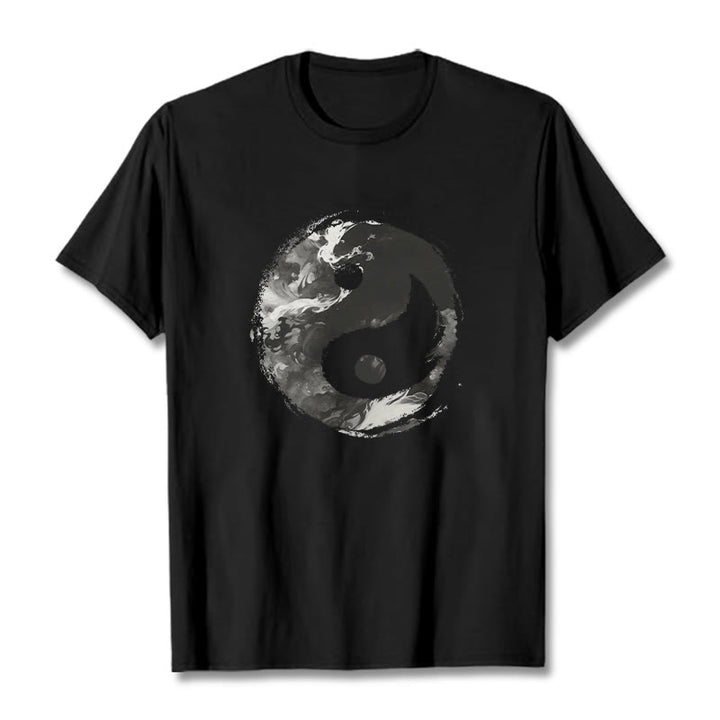 Koszulka z bawełny Buddha Stones Yin Yang - Czarny - 2XL - image 5
