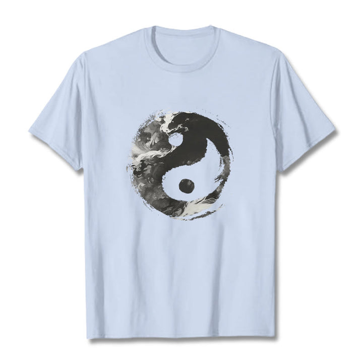 Koszulka z bawełny Buddha Stones Yin Yang - Jasnoniebieski - 2XL - image 11