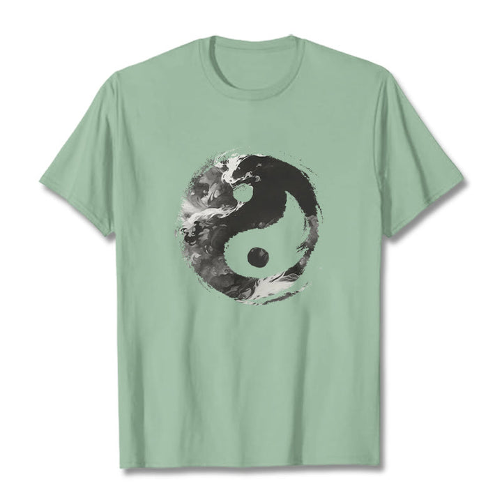 Koszulka z bawełny Buddha Stones Yin Yang - PaleGreen - 2XL - image 15