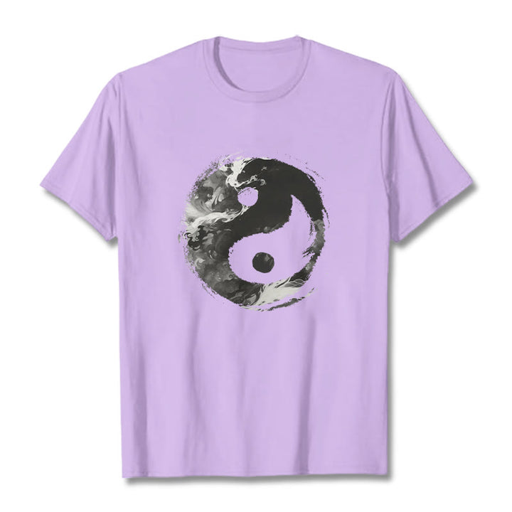 Koszulka z bawełny Buddha Stones Yin Yang - Śliwka - 2XL - image 17