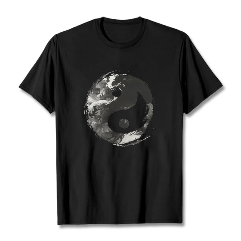 Koszulka z bawełny Buddha Stones Yin Yang - Czarny - 2XL - image 4