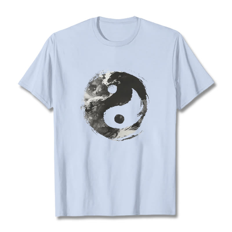Koszulka z bawełny Buddha Stones Yin Yang - Jasnoniebieski - 2XL - image 12