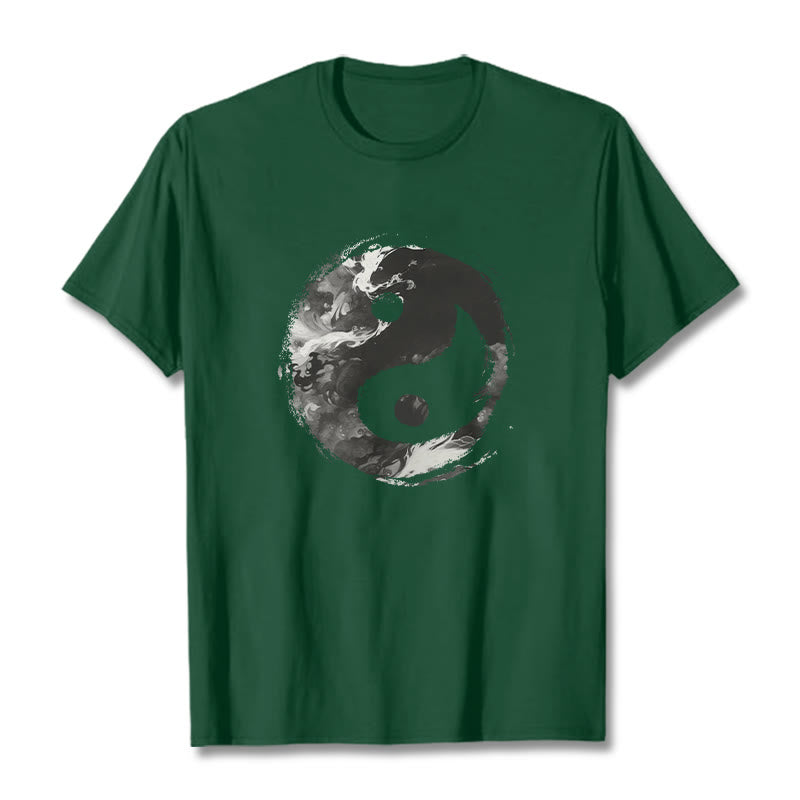 Koszulka z bawełny Buddha Stones Yin Yang - ForestGreen - 2XL - image 9