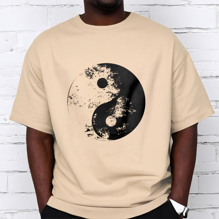 Koszulka z nadrukiem Buddha Stones Yin Yang Tai Chi Wzór Bawełna T-shirt - image 13