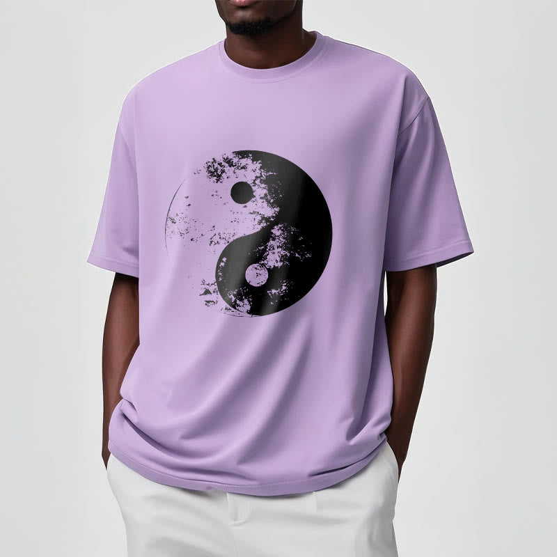 Koszulka z nadrukiem Buddha Stones Yin Yang Tai Chi Wzór Bawełna T-shirt - image 17