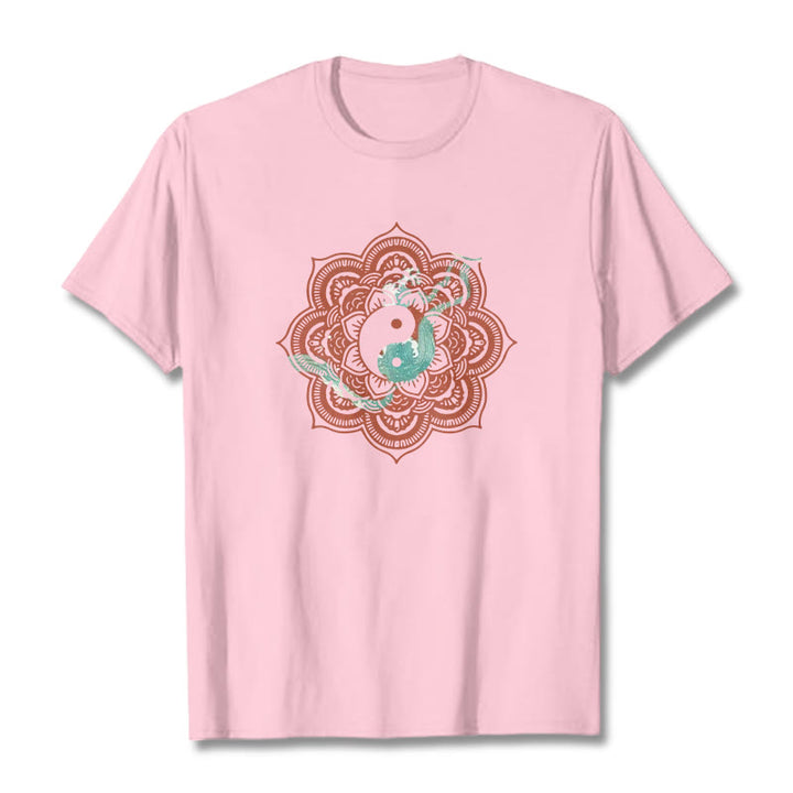 Koszulka z bawełny Buddha Stones Mandala Yin Yang - Jasnoróżowy - 2XL - image 15