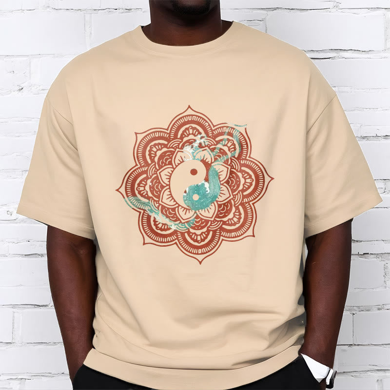 Koszulka z bawełny Buddha Stones Mandala Yin Yang - image 19