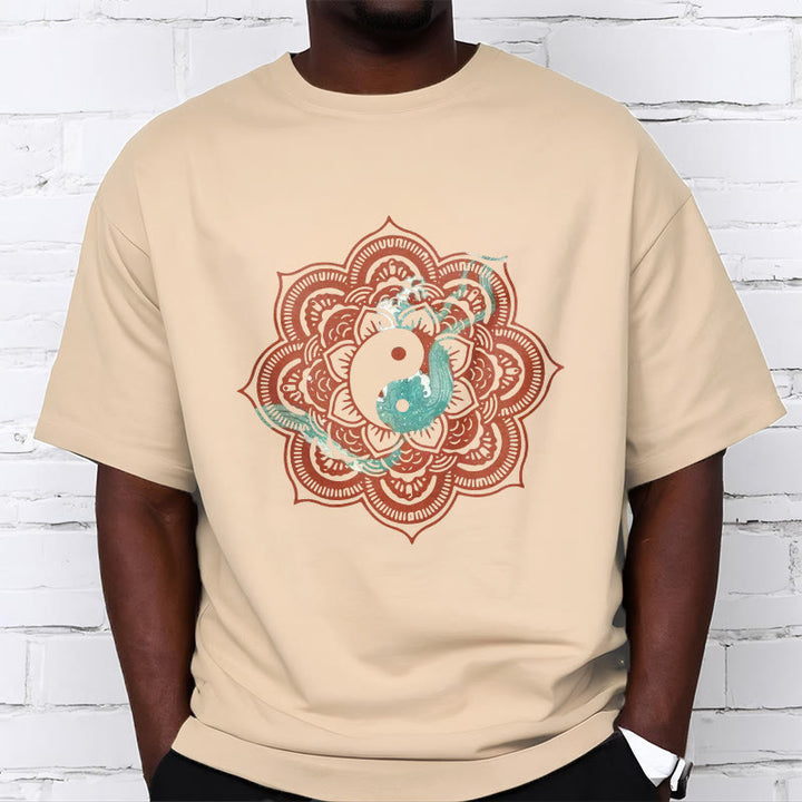Koszulka z bawełny Buddha Stones Mandala Yin Yang - image 19