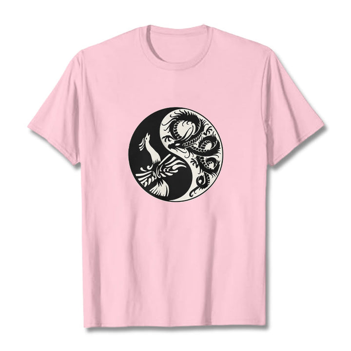 Koszulka z bawełny Buddha Stones Phoenix Yin Yang - Jasnoróżowy - 2XL - image 19