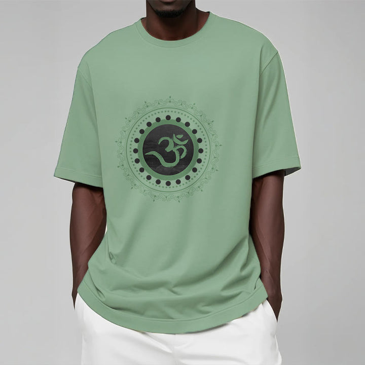 Koszulka z nadrukiem Buddha Stones Om Mandala Wzór Bawełna T-shirt - image 19
