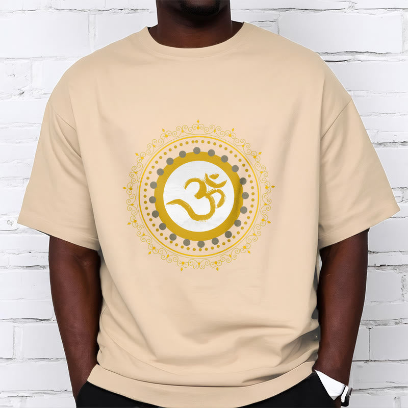 Koszulka z nadrukiem Buddha Stones Om Mandala Wzór Bawełna T-shirt - image 14