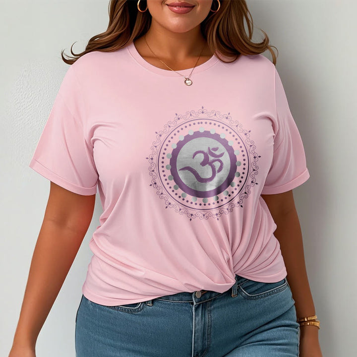 Koszulka z nadrukiem Buddha Stones Om Mandala Wzór Bawełna T-shirt - image 13