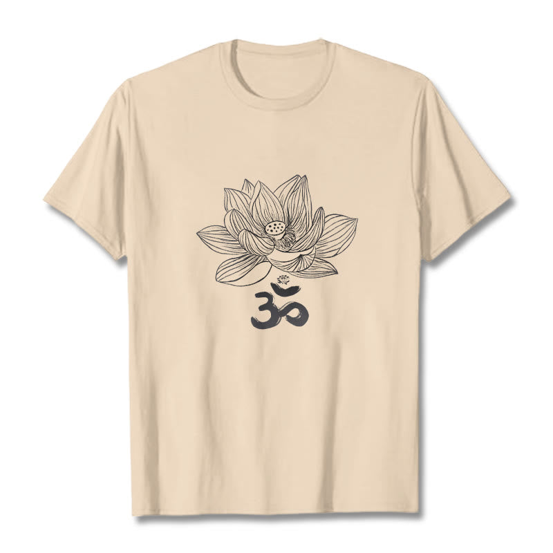 Koszulka z bawełny Buddha Stones Om Lotus Sketch - For - 2XL - image 12