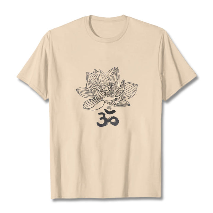Koszulka z bawełny Buddha Stones Om Lotus Sketch - For - 2XL - image 11