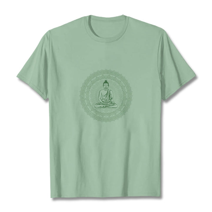Koszulka z bawełny z motywem Buddha Stones - PaleGreen - 2XL - image 17