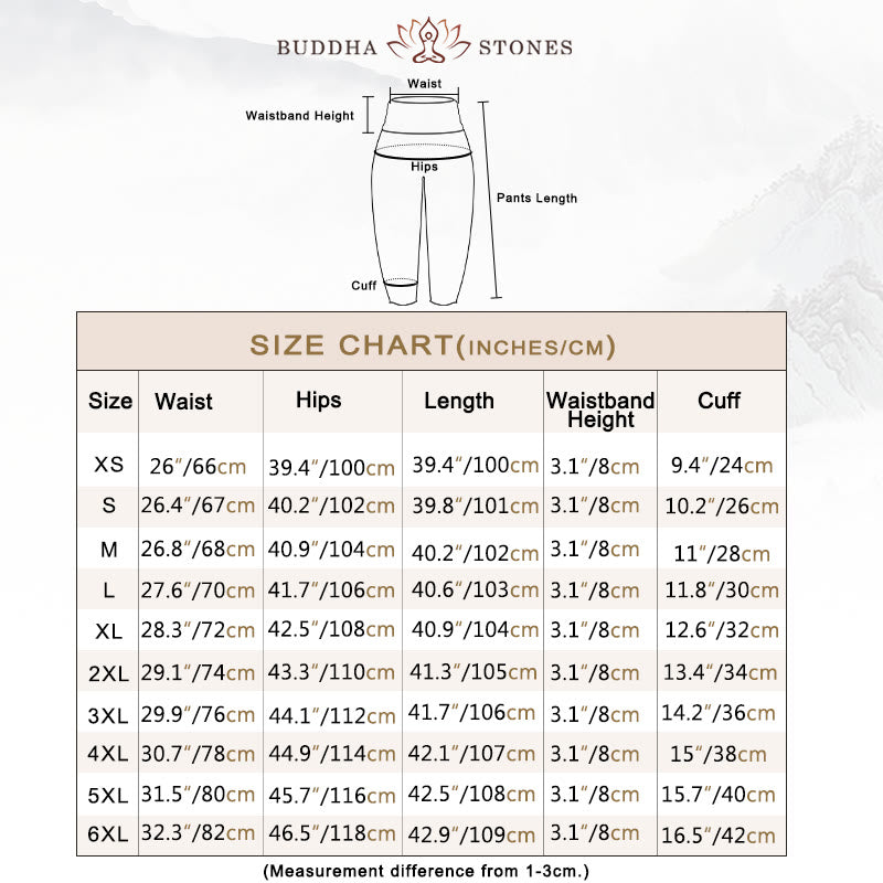Buddha Stones Czysta bawełna Wzór mandali Równoległe kwiaty Damskie spodnie haremowe z elastyczną talią