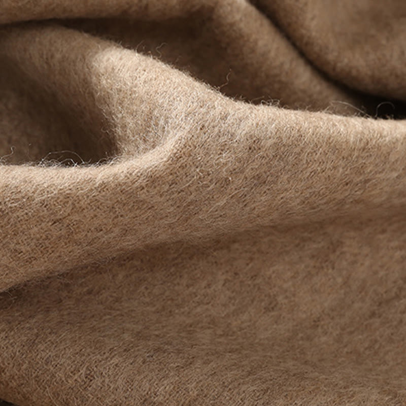 Buddha Stones Wełniany Szal Białe Różowe Kwiaty Złote Liście Haft Chwost Zimowy Przytulny Podróżny Szalik Otulacz - image 5