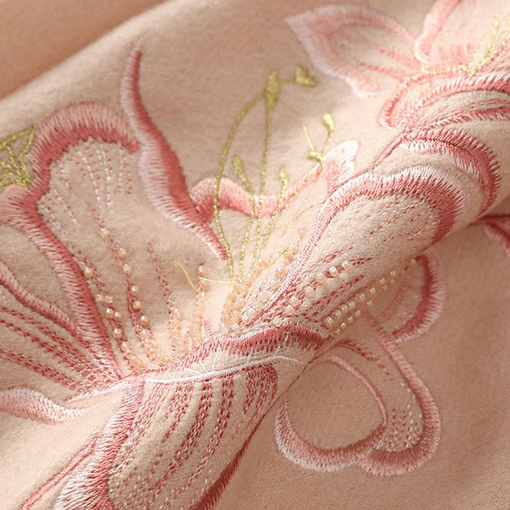 Buddha Stones Kamienie Lilia Haft Chwost Zimowy Przytulny Szal Podróżny Otulacz - image 5