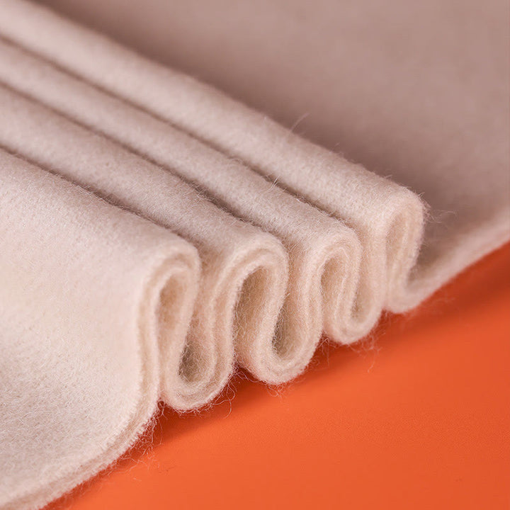 Szal z wełny z Buddha Stones Yulan Magnolia Haftowany frędzel Zimowy przytulny szalik podróżny - image 2