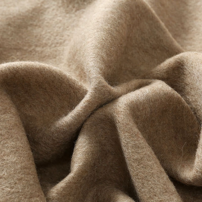 Szal z wełny z Buddha Stones, biały, pomarańczowy, haftowany kwiat, frędzle, zimowy, przytulny szalik podróżny - image 4