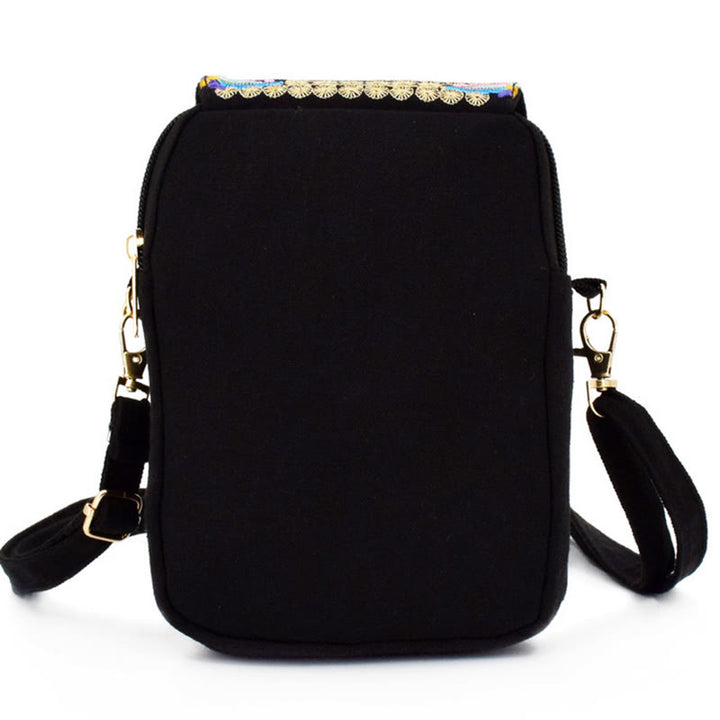 Buddha Stones Inula Piwonia Haft Płótno Torebka na Zakupy Torebka Torebka Crossbody