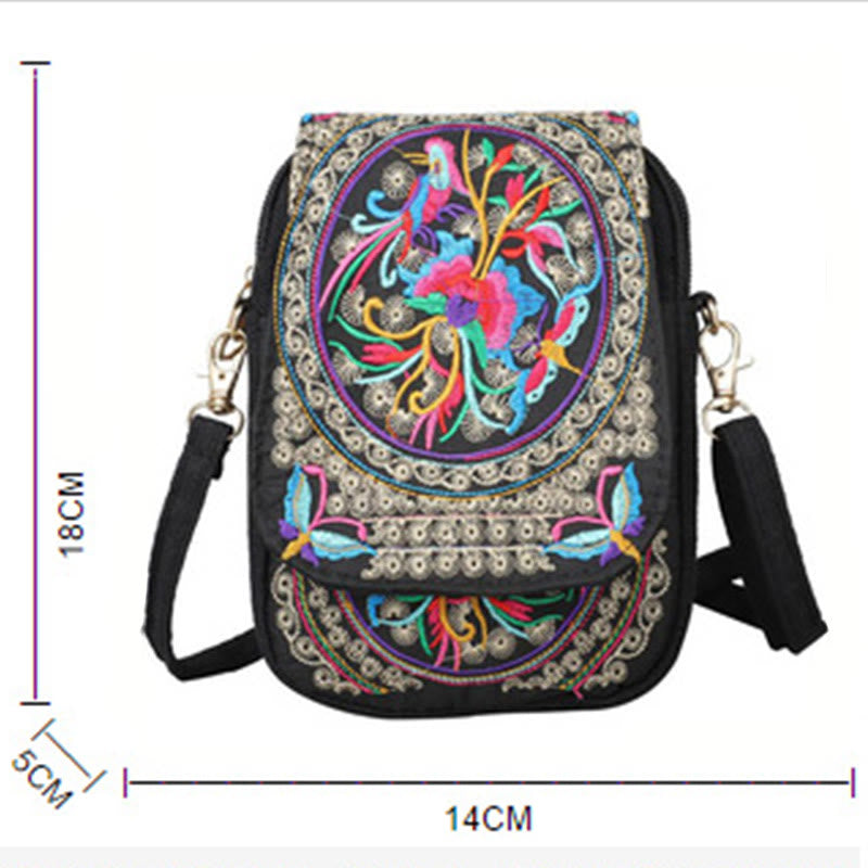 Buddha Stones Inula Piwonia Haft Płótno Torebka na Zakupy Torebka Torebka Crossbody