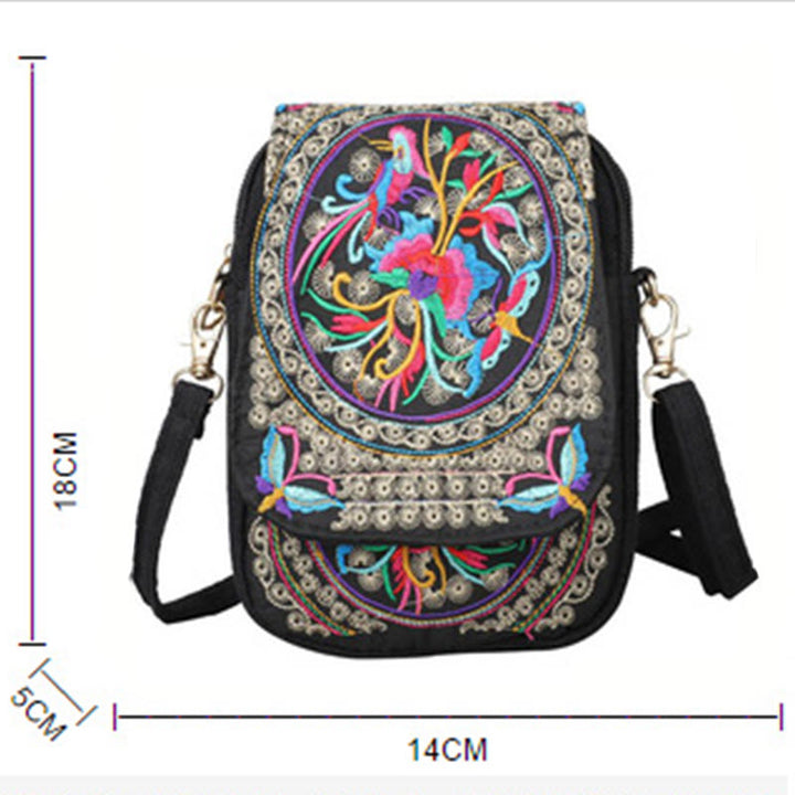 Buddha Stones Inula Piwonia Haft Płótno Torebka na Zakupy Torebka Torebka Crossbody
