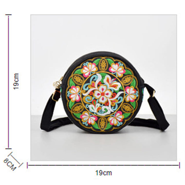 Buddha Stones Drzewo Pieniędzy Galsang Inula Kwiat Piwonia Róża Paw Dwustronny Haft Płótno Torebka Na Zakupy Torebka Torebka Crossbody