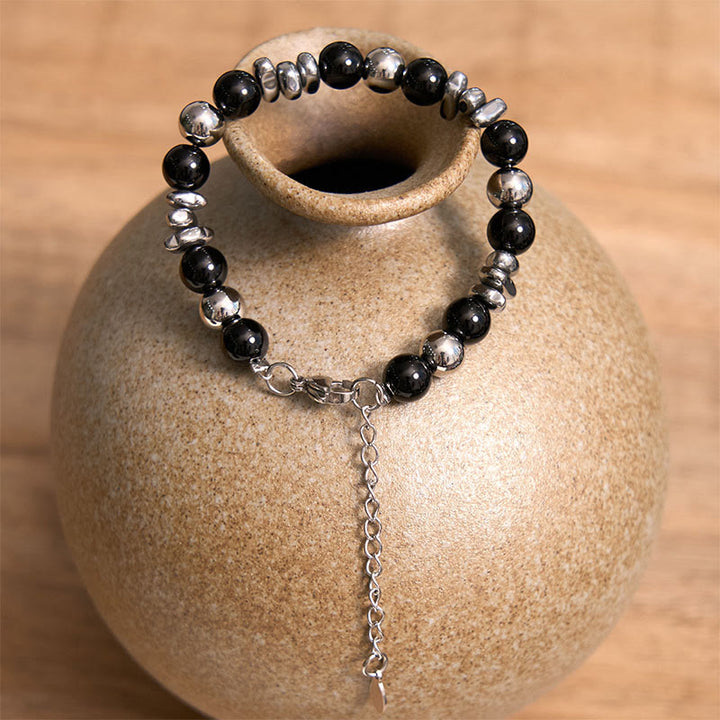 Bransoletka z Buddha Stones z czarnego onyksu Fortune