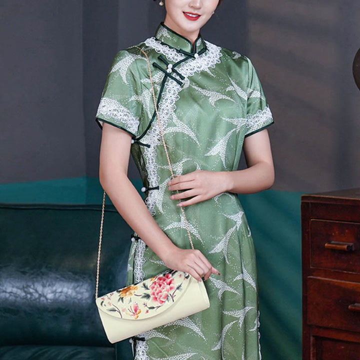 Buddha Stones Piwonia Tulipan Su Haft Ślub Zakupy Torebka Torebka Torebka Crossbody