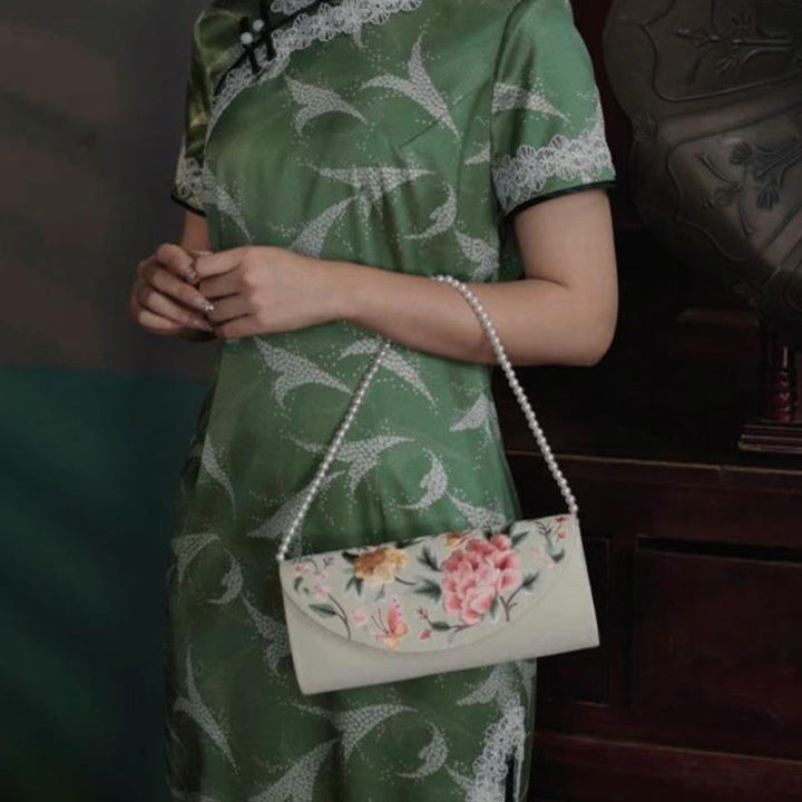 Buddha Stones Piwonia Tulipan Su Haft Ślub Zakupy Torebka Torebka Torebka Crossbody