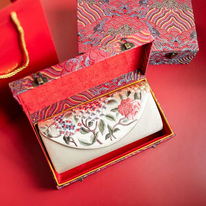 Buddha Stones Piwonia Tulipan Su Haft Ślub Zakupy Torebka Torebka Torebka Crossbody