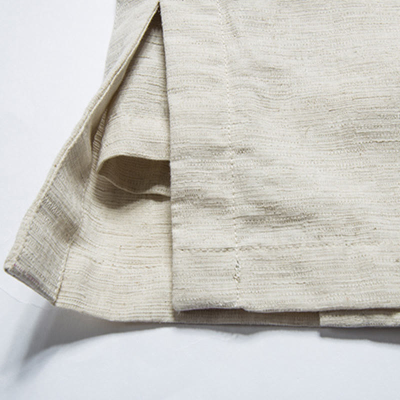 Buddha Stones Upadek Chiński Hanfu Bawełna Lniana Męska Kurtka Odzież - image 11