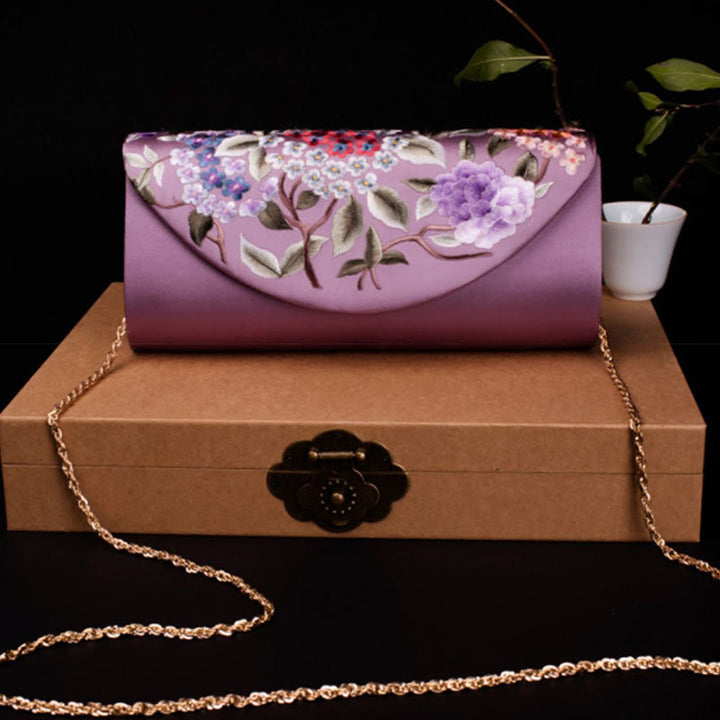 Buddha Stones Hortensja Su Haft Ślub Zakupy Portfel Torebka Torebka Crossbody