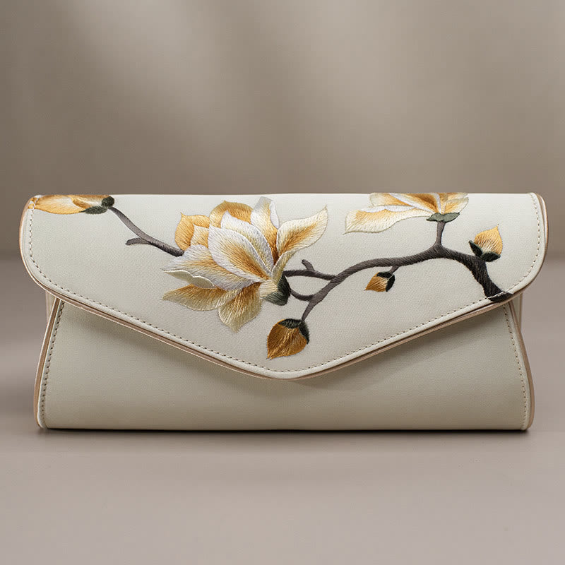 Buddha Stones Magnolia Su Haft Ślubna Torebka na Zakupy Torebka Torebka Crossbody